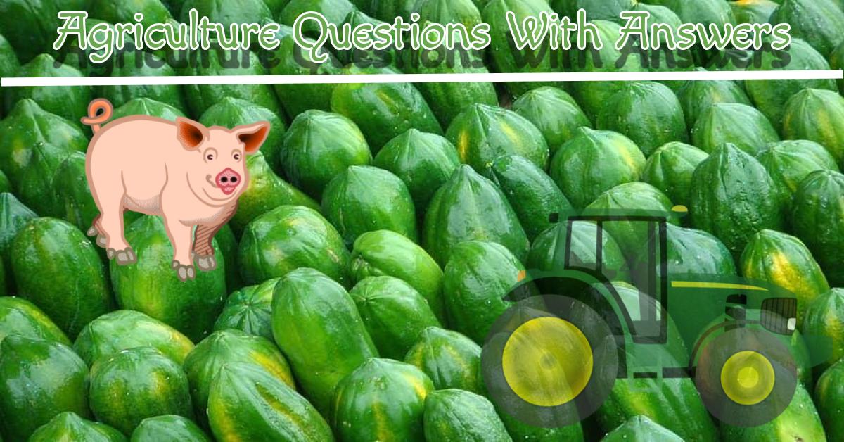 Agriculture questions with answers
