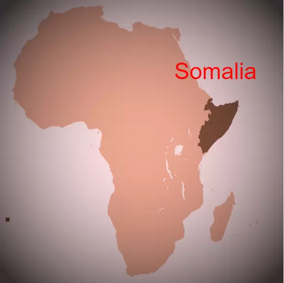 Location of Somalia Country in Africa