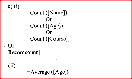 A lecturer keeps the following student details in a database: name, age, course
