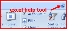Excel help tool (F1)